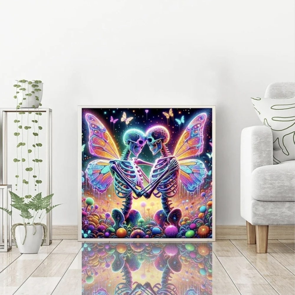 Colorful Butterfly Skeletons 5D Diamond Painting Kit New - Picture 4 of 7